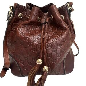 Pijushi bag draw cinch closure Tassels shoulder bag Y2K Vintage 2 Compartment